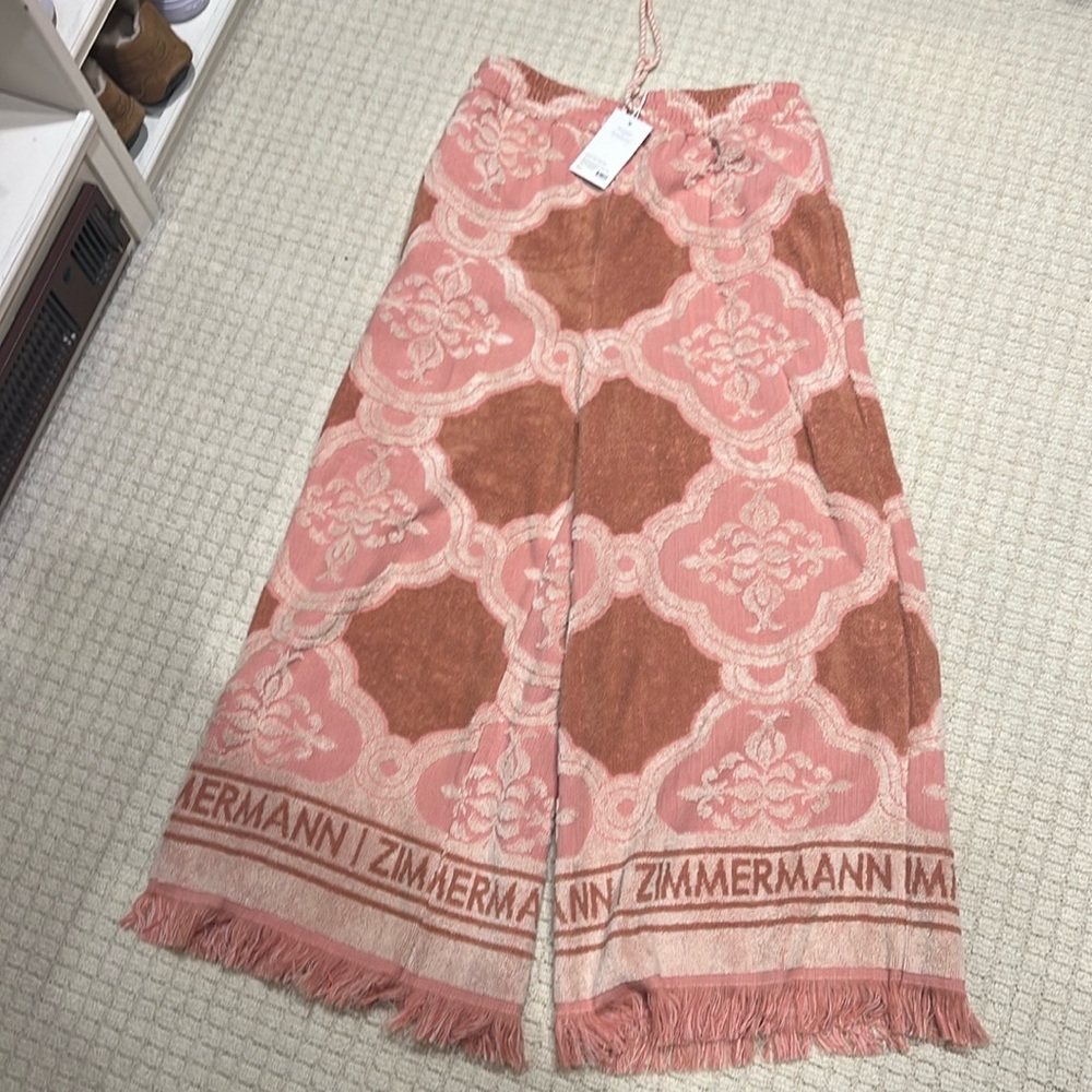 Zimmerman size 2 US 8 terry pants. NWT